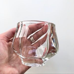 Small Clear Solid Glass Bud Vase